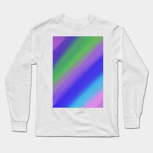 Blue Green Purple Pink Watercolor Painting Digital Art Long Sleeve T-Shirt